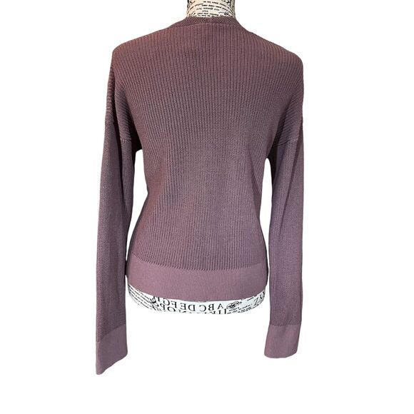 Eileen Fisher Size S / M Purple Organic Cotton V-Neck Sweater - Made in USA - Picture 5 of 5